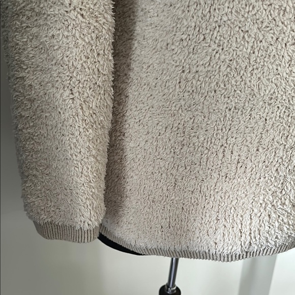 Aerie Two Tone Cozy Cream Sherpa Pullover size small - Picture 4 of 8